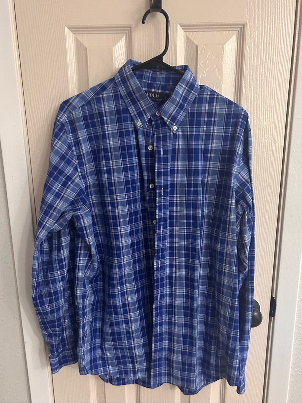 Ralph Lauren Blue Plaid Button-Down Shirt